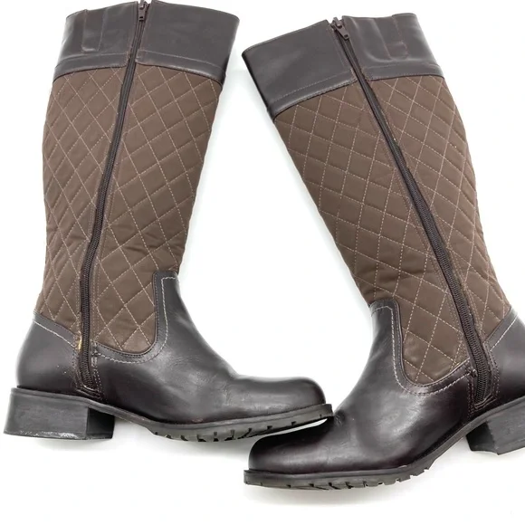 Talbots Brown Tamera Quilted Riding Boots - Picture 14 of 15